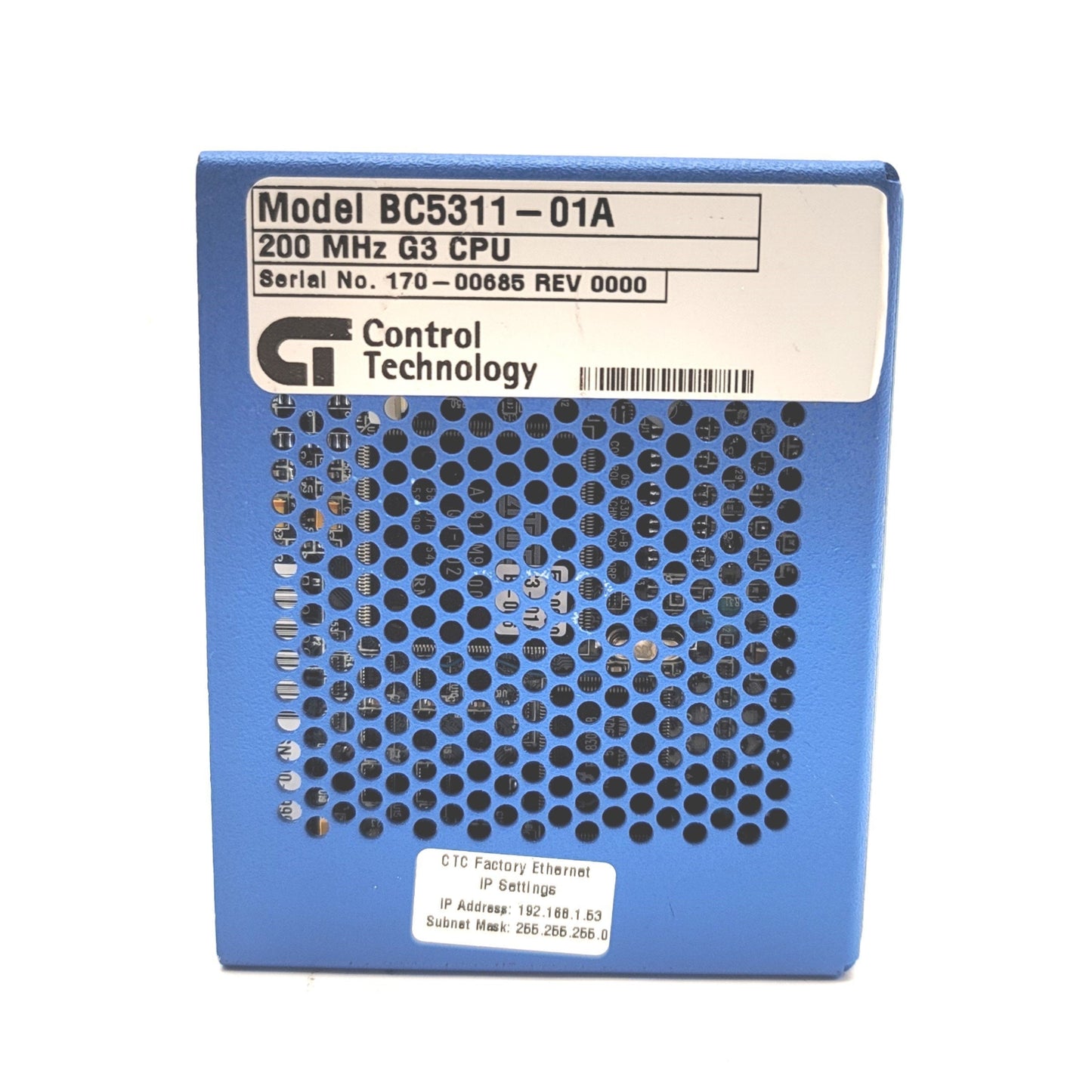 Used Control Technology Corp BC5311-01A Blue Fusion CPU Module 200MHz 32-bit ARM
