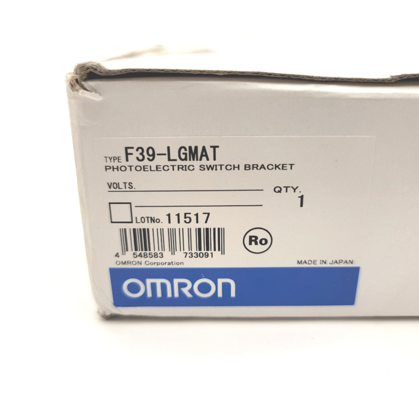 Used Omron F39-LGMAT T-Type Mounting Bracket For F3SG-RA And F3WMA Light Curtains