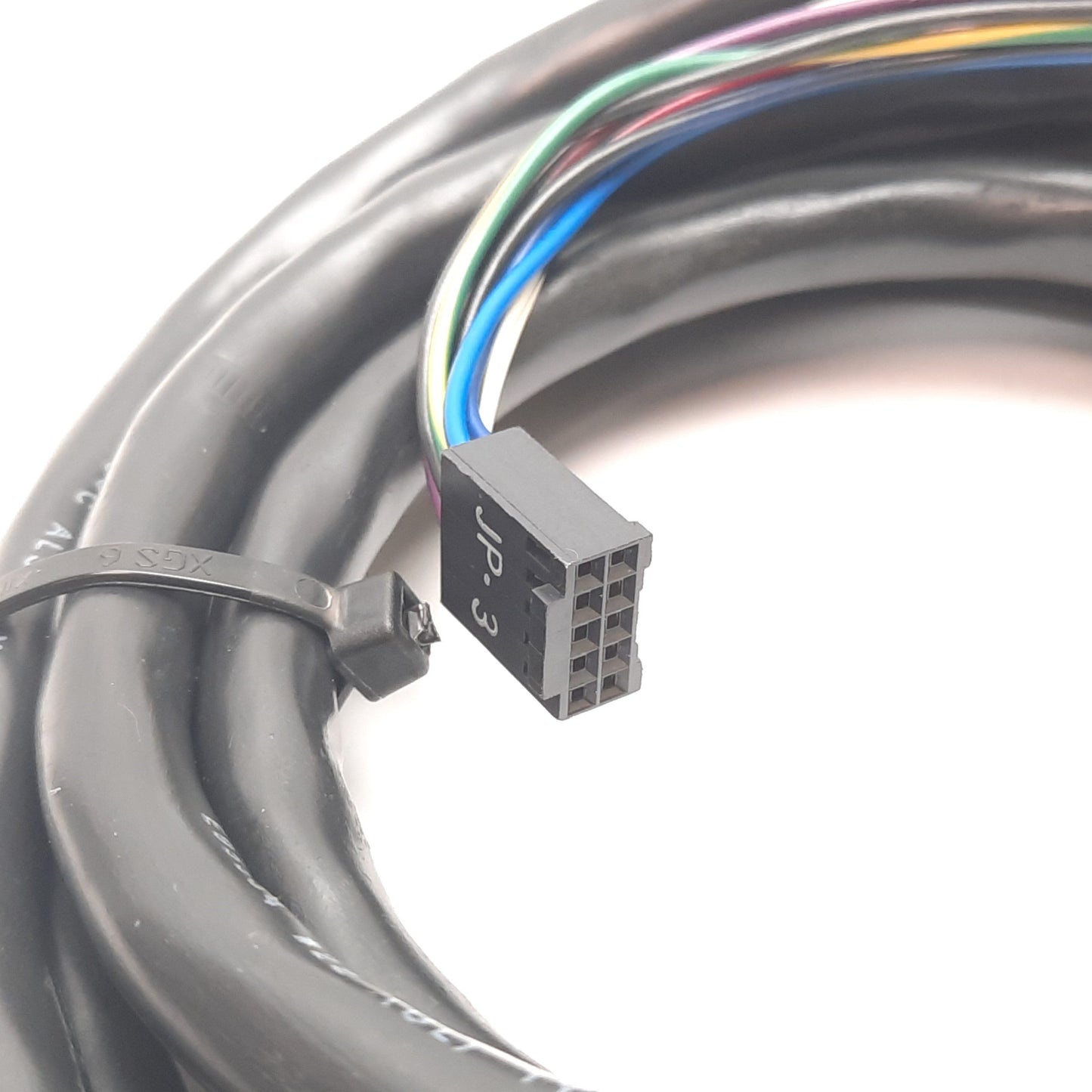 Used Bridgeport 3194-3377 Encoder Cable, For Machines With MSI Drives, 6ft, 10-Pin