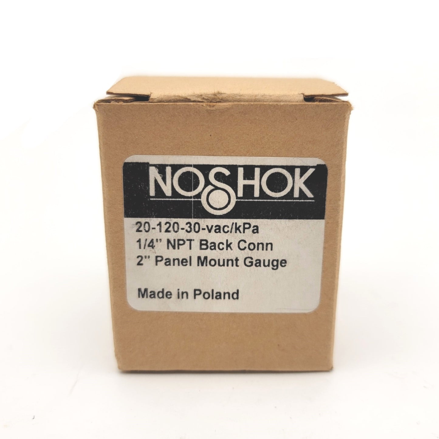 New Noshok 20-120-30-vac/kPa Panel Mount Vacuum Gauge 2" Dia, 1/4"NPT, -30 To 0 inHg