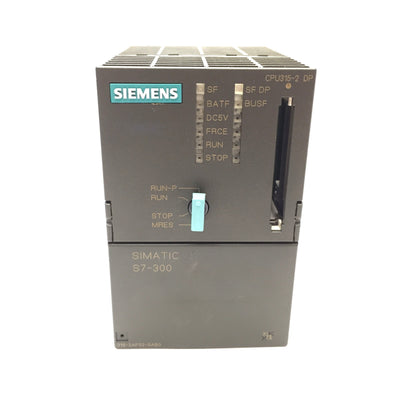 Used Siemens 6ES7 315-2AF02-0AB0 Simatic S7-300 CPU PLC Controller, Input: 24VDC 0.9A