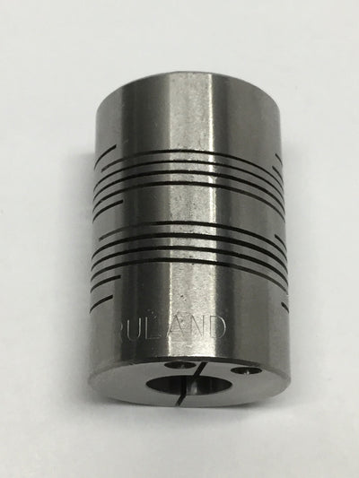 New – Open box Ruland FCR24-16MM-1/2"-SS Clamp Style Flexible Coupling, Stainless Steel, 1.5"OD