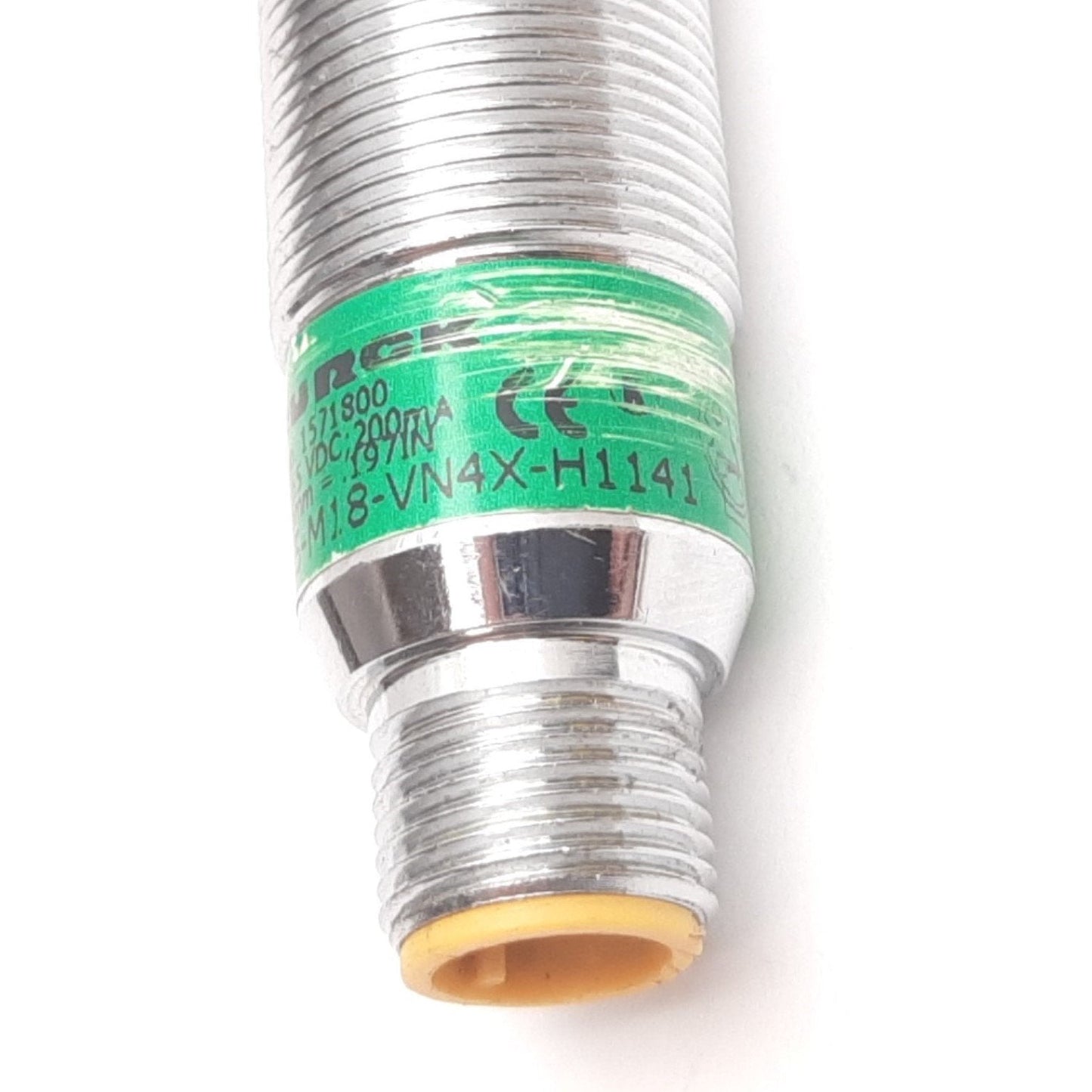 Used Turck BI5-M18-VN4X-H1141 Inductive Proximity Sensor, 5mm, 10-65VDC, NPN, M12