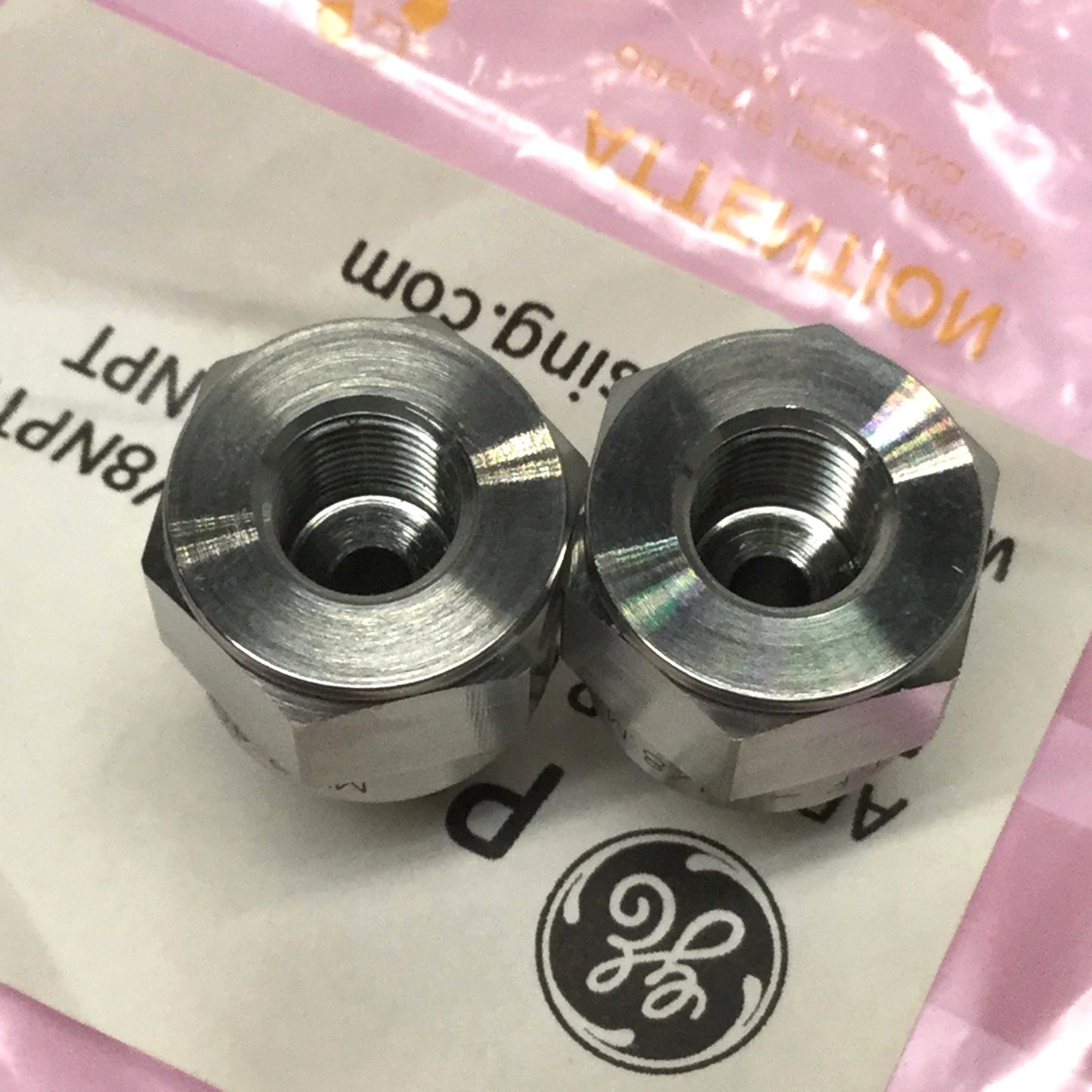 New Lot of 2 GE Druck Pace IO-ADAPT-1/8NPT Adapter, G1/8 Male to 1/8" NPT Female