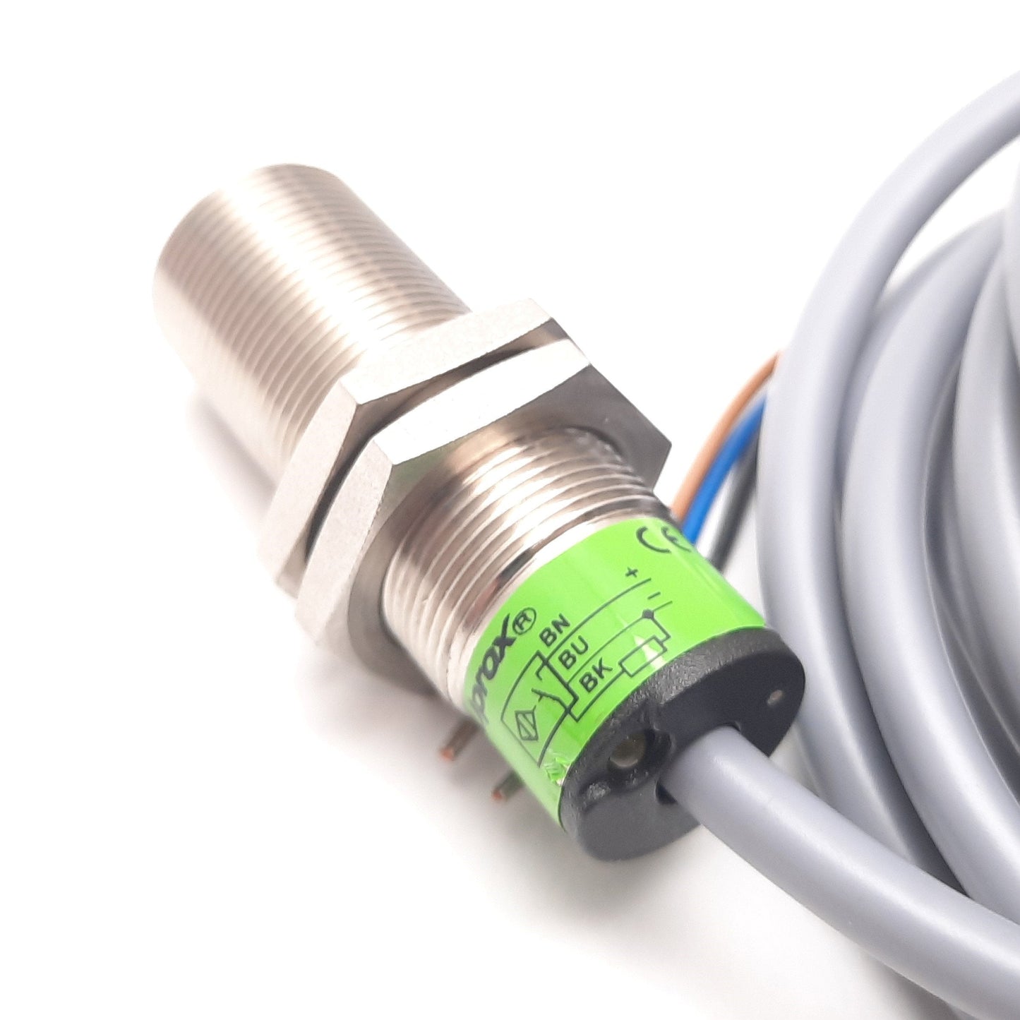 Used Turck Bi5U-EM18-AP6X Inductive Proximity Sensor, 5mm, 10-30VDC 200mA, PNP N/O