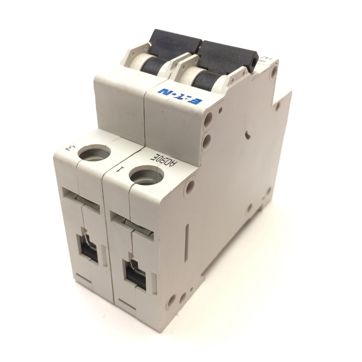 Used Eaton FAZ-D2/2 Miniature Circuit Breaker D-Curve 277/480VAC 2-Pole 2A, DIN Mount
