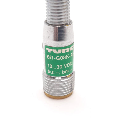 Used Turck Bi1-G08K-AN6X-H1341 Inductive Proximity Sensor, 1mm, 10-30VDC 150mA, 4-Pin