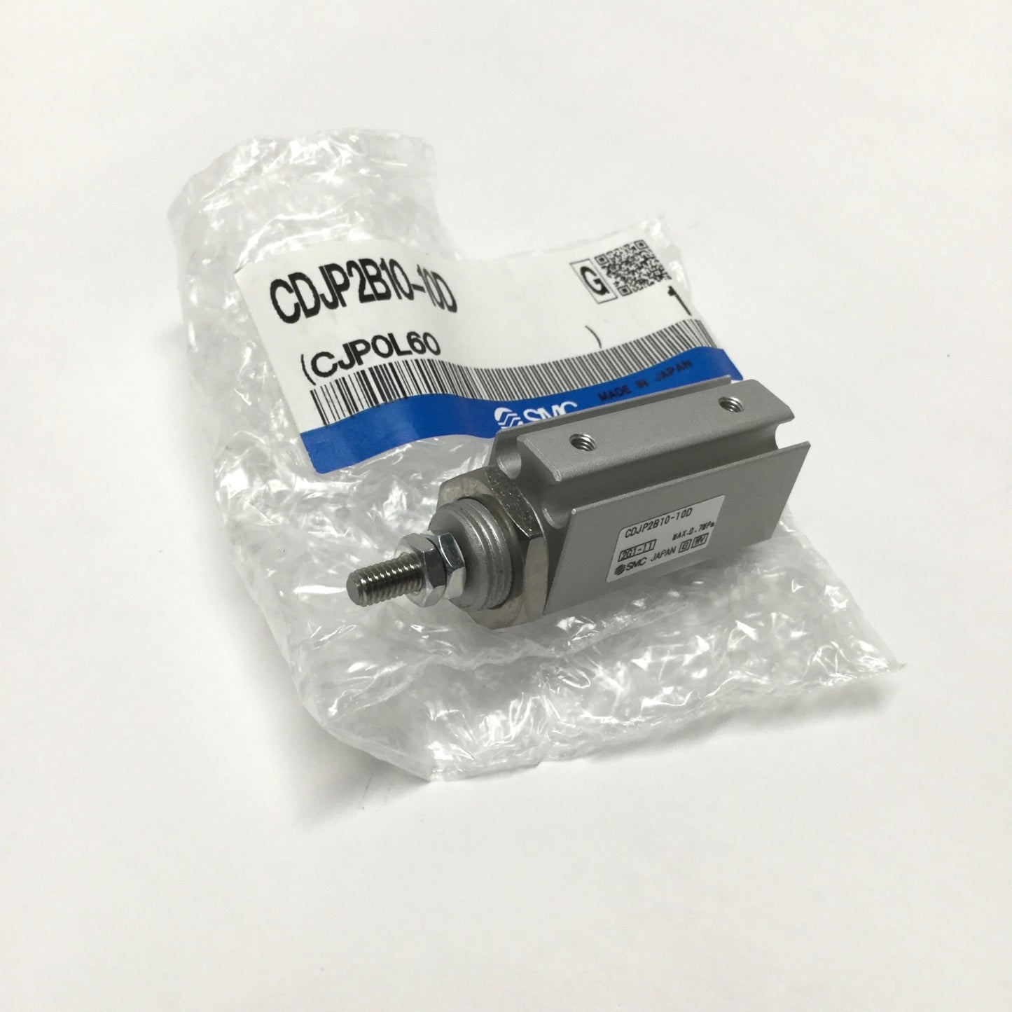 New SMC CDJP2B10-10D Miniature Pin Cylinder, Double-Acting, 10mm Bore, 10mm Stroke