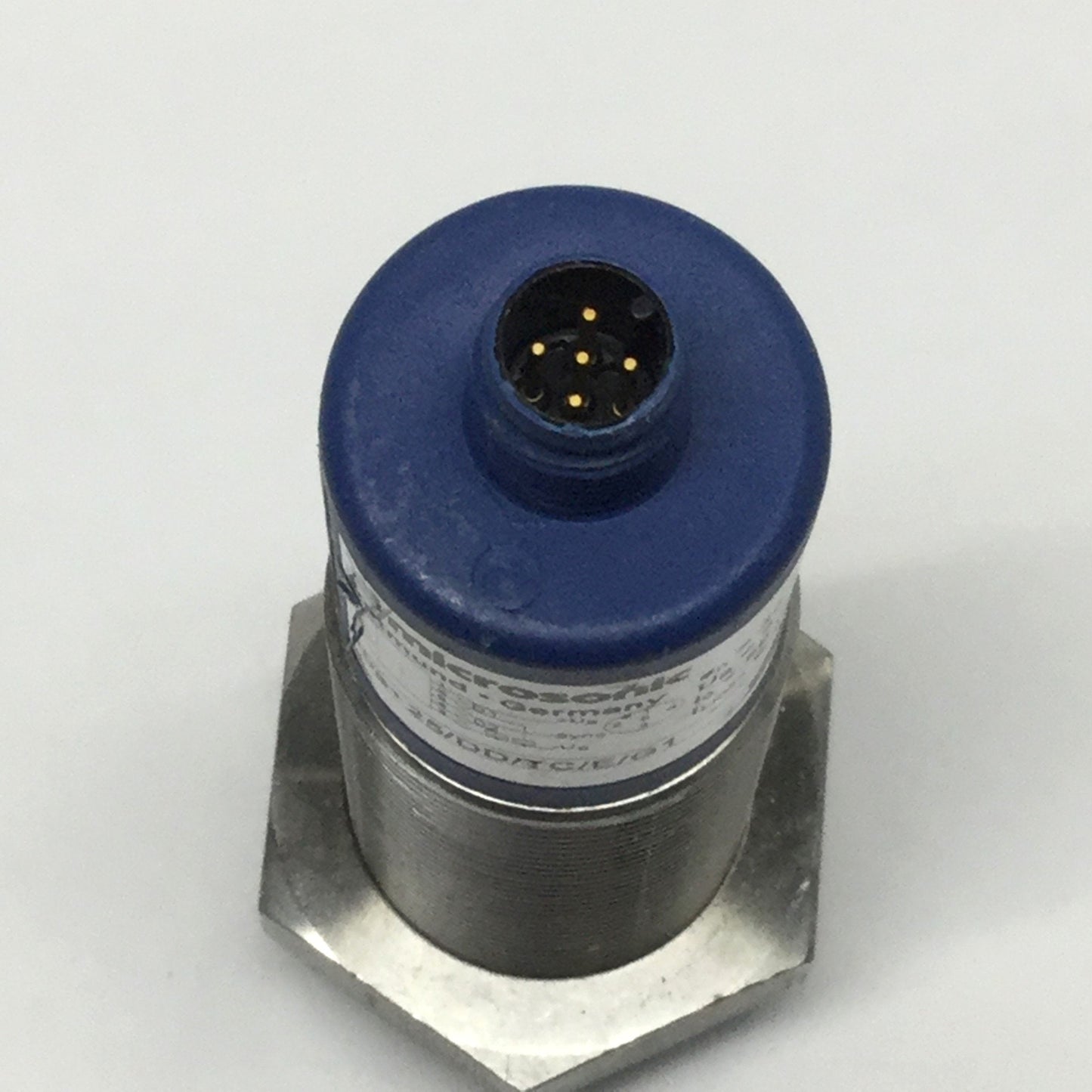 Used Microsonic hps+25/DD/TC/E/G1 Ultrasonic Sensor 30-250mm, 9-30VDC, 2x PNP 200mA