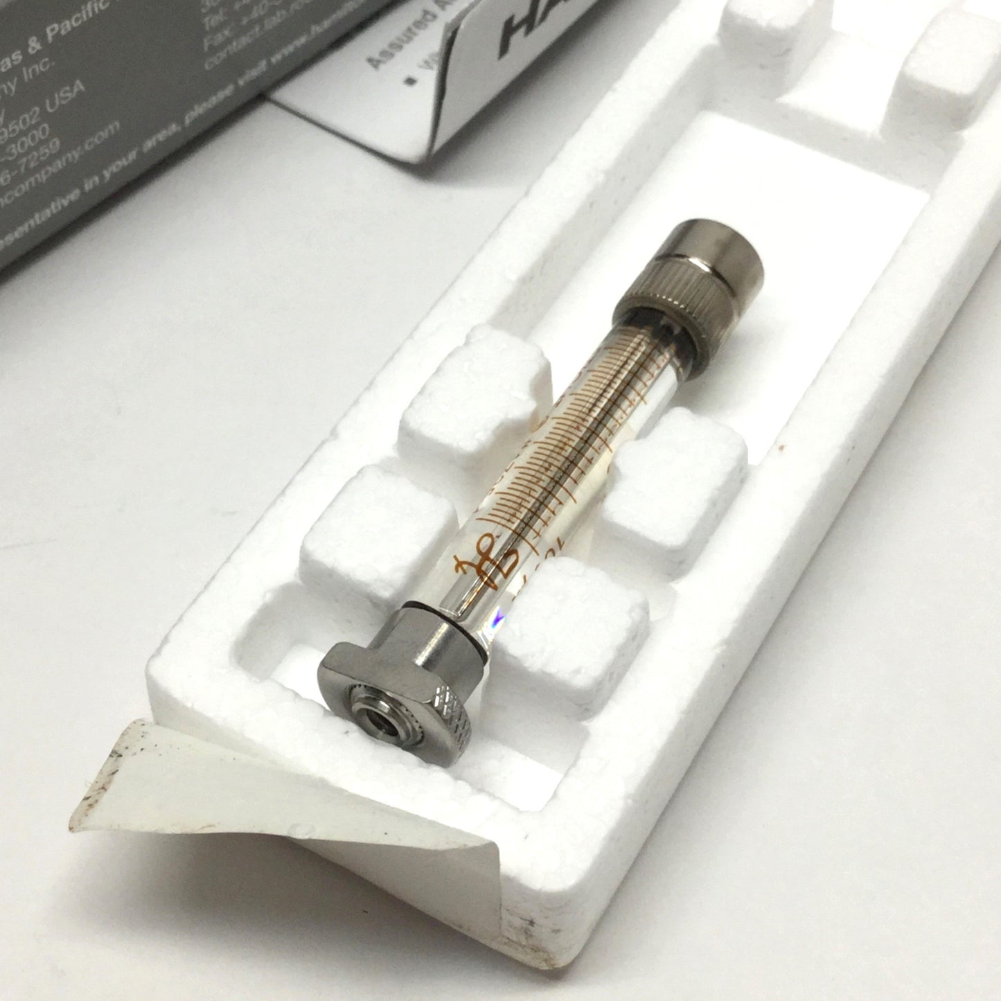 New – Open box Hamilton 5495-22 1725.1 TLLX PSD/4 Half-Height Gastight Instrument Syringe 100µL