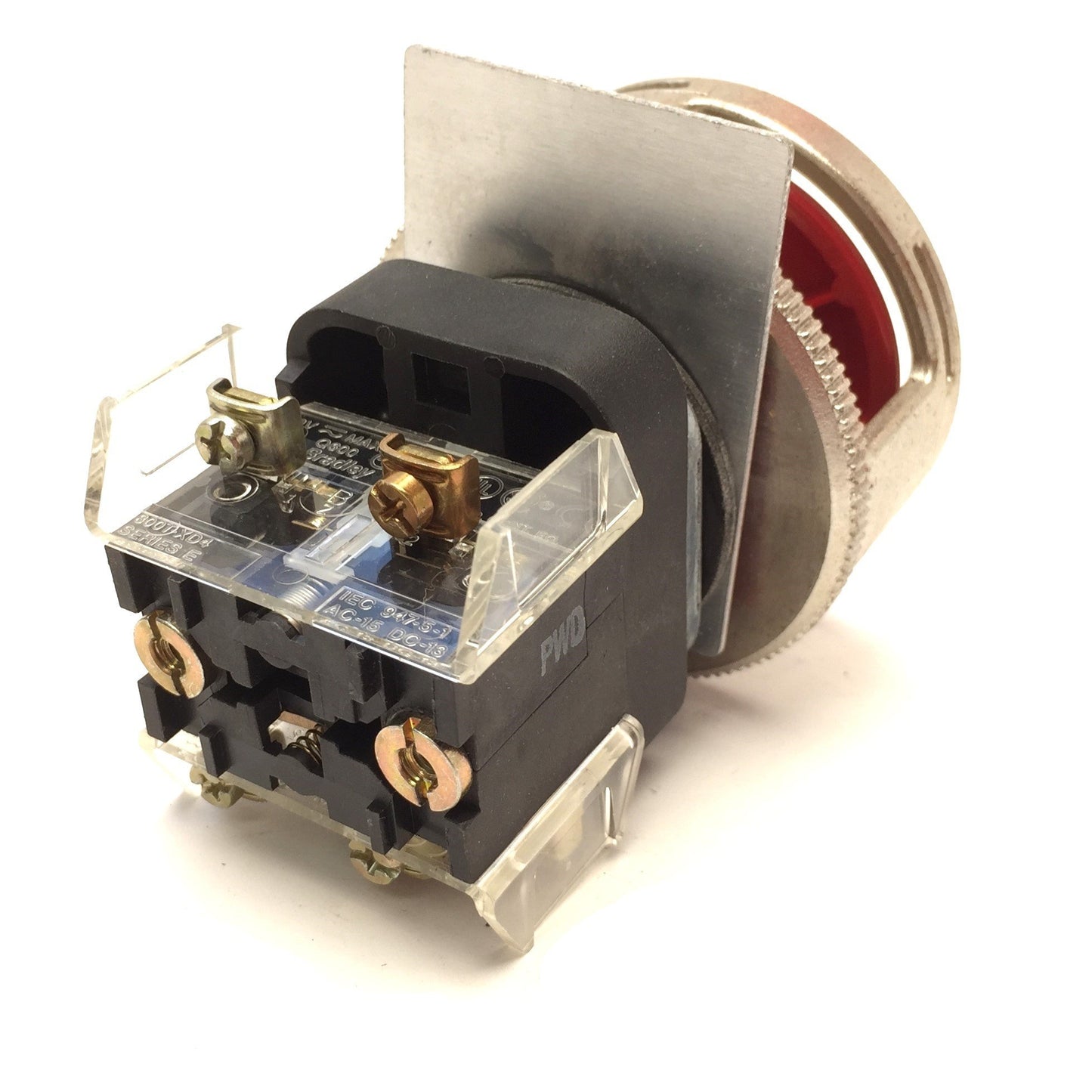 Used Allen Bradley 800T-FXJ6A5 E-Stop Button w/Guard 800T-XD4, 800T-XA4, NC 600V 10A