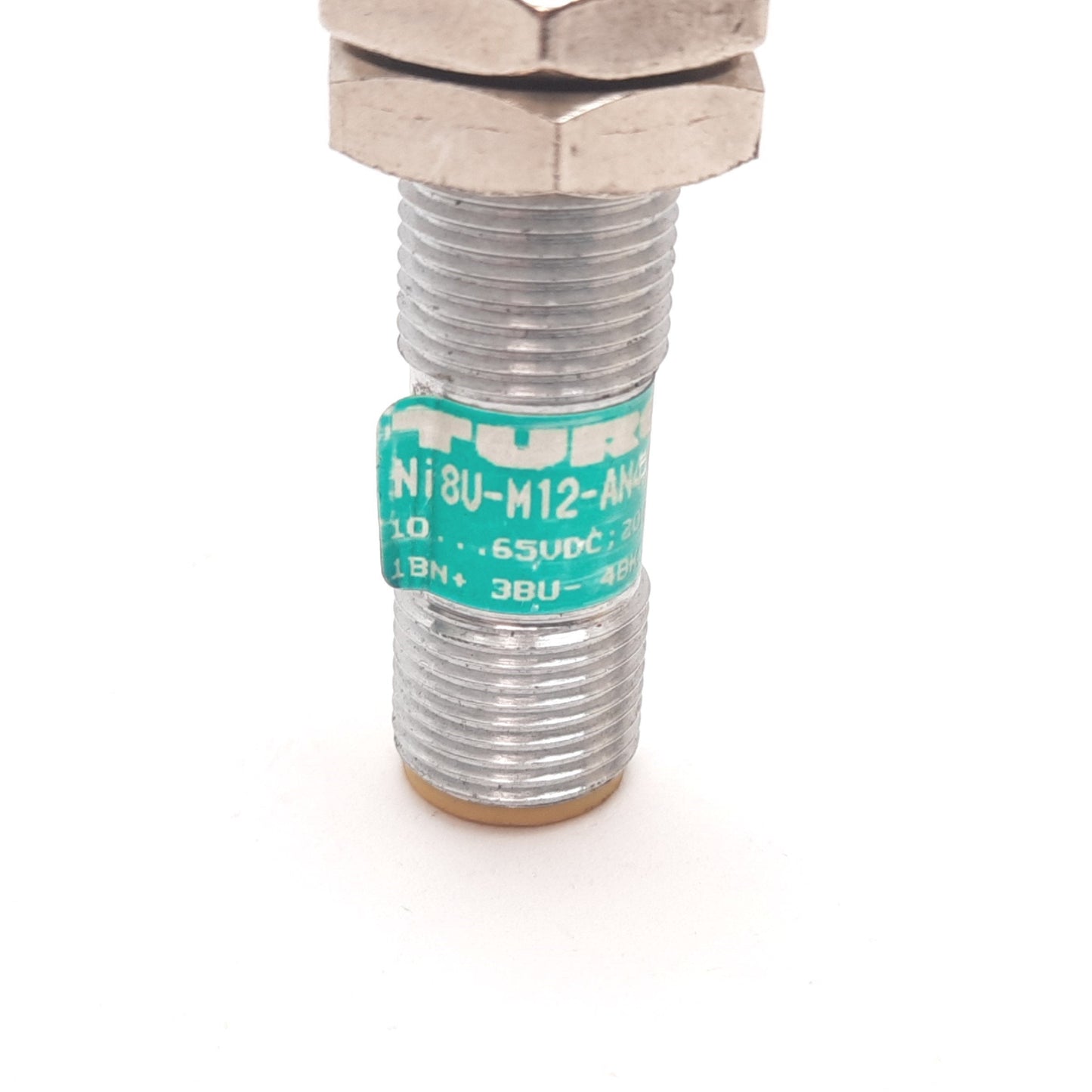 Used Turck Ni8U-M12-AN4X-H1141 Inductive Proximity Sensor, 8mm, 10-65VDC, NPN N/O