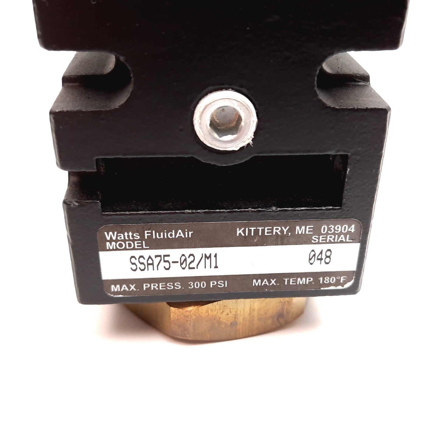 Used Watts SSA75-02/M1 Pneumatic Soft Start Valve, Max Pressure 20 Bar, 300PSI, 120°F