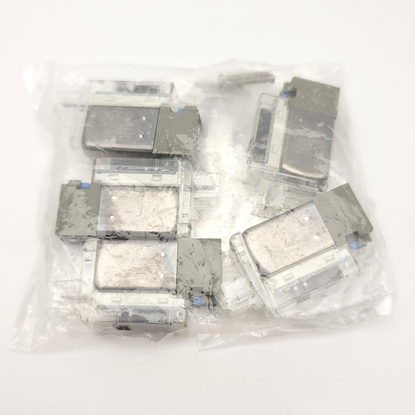 New Lot Of 5 SMC V111M-3MOZ 3-Port Solenoid Valve Assemblies, 110VAC Coil