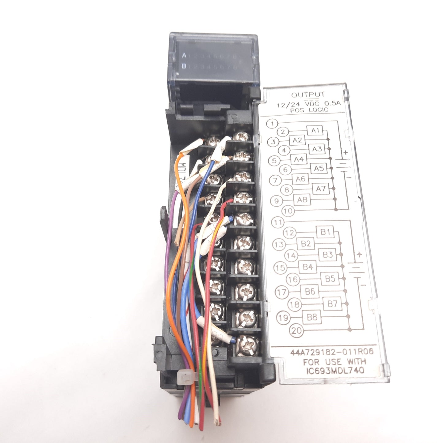 Used GE Fanuc IC693MDL740F PLC Output Module, 16-Point, 12/24VDC 0.5A, Positive Logic