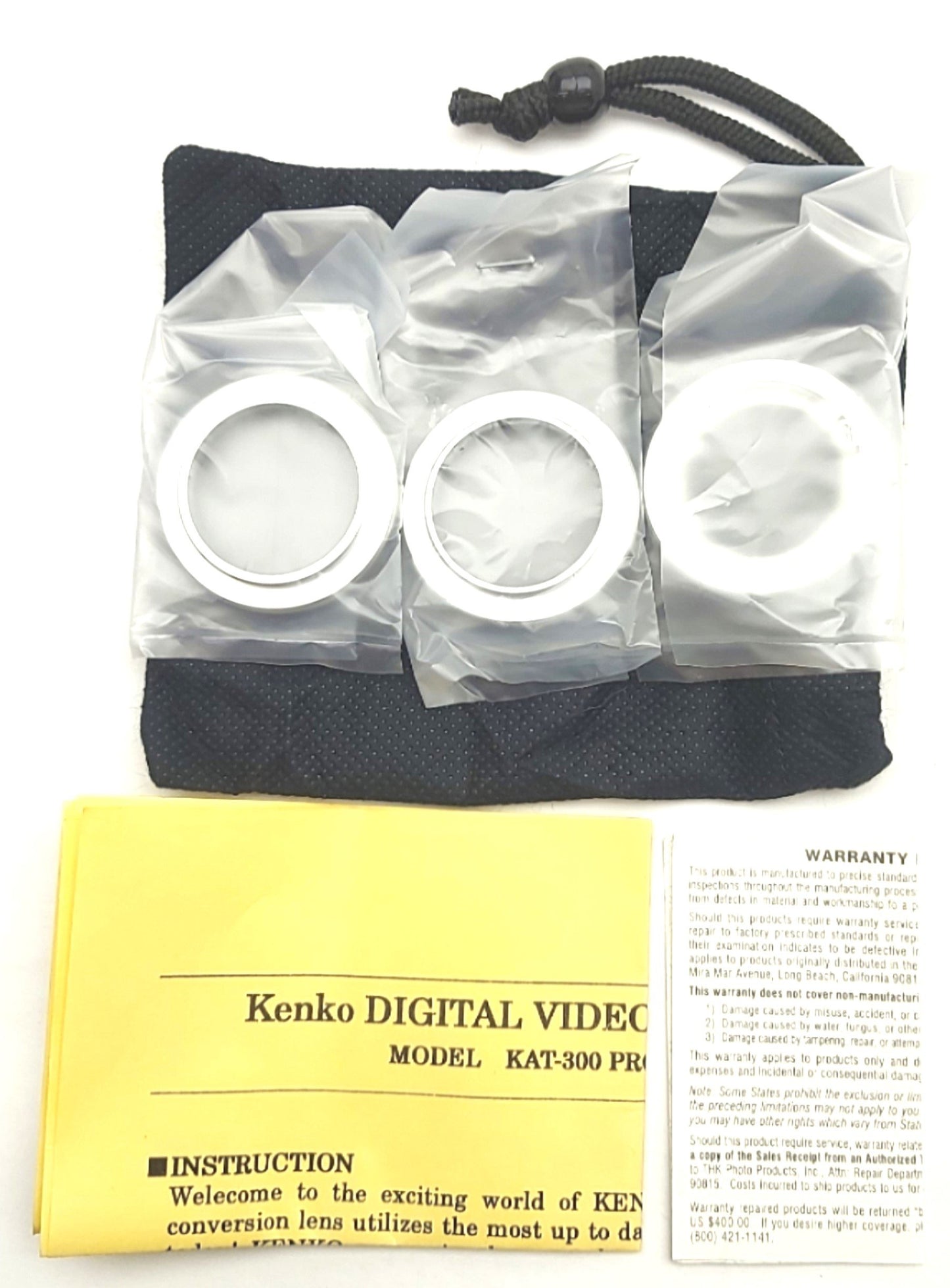 New Kenko KAT-300 PRO 3X Telephoto Conversion Lens Triples Focal Length w/Adapters