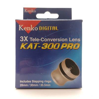 New Kenko KAT-300 PRO 3X Telephoto Conversion Lens Triples Focal Length w/Adapters