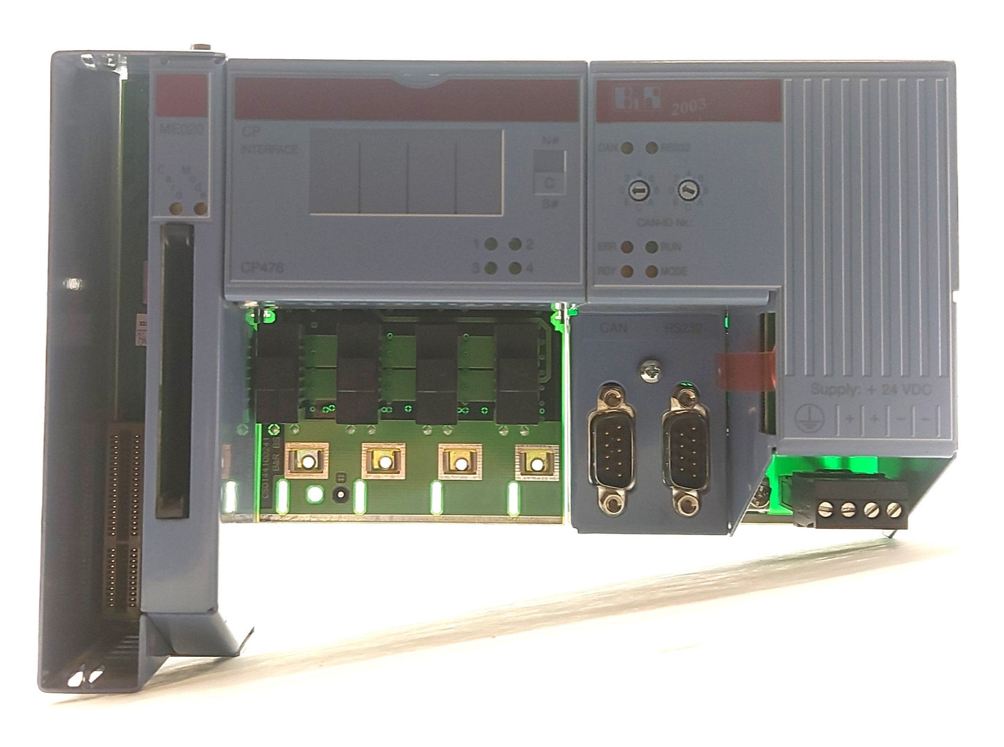 Used B&R 7CP476-020.9 2003 CPU PLC w/Expansion 4x Modules 750KB RAM RS-232/CAN 24VDC