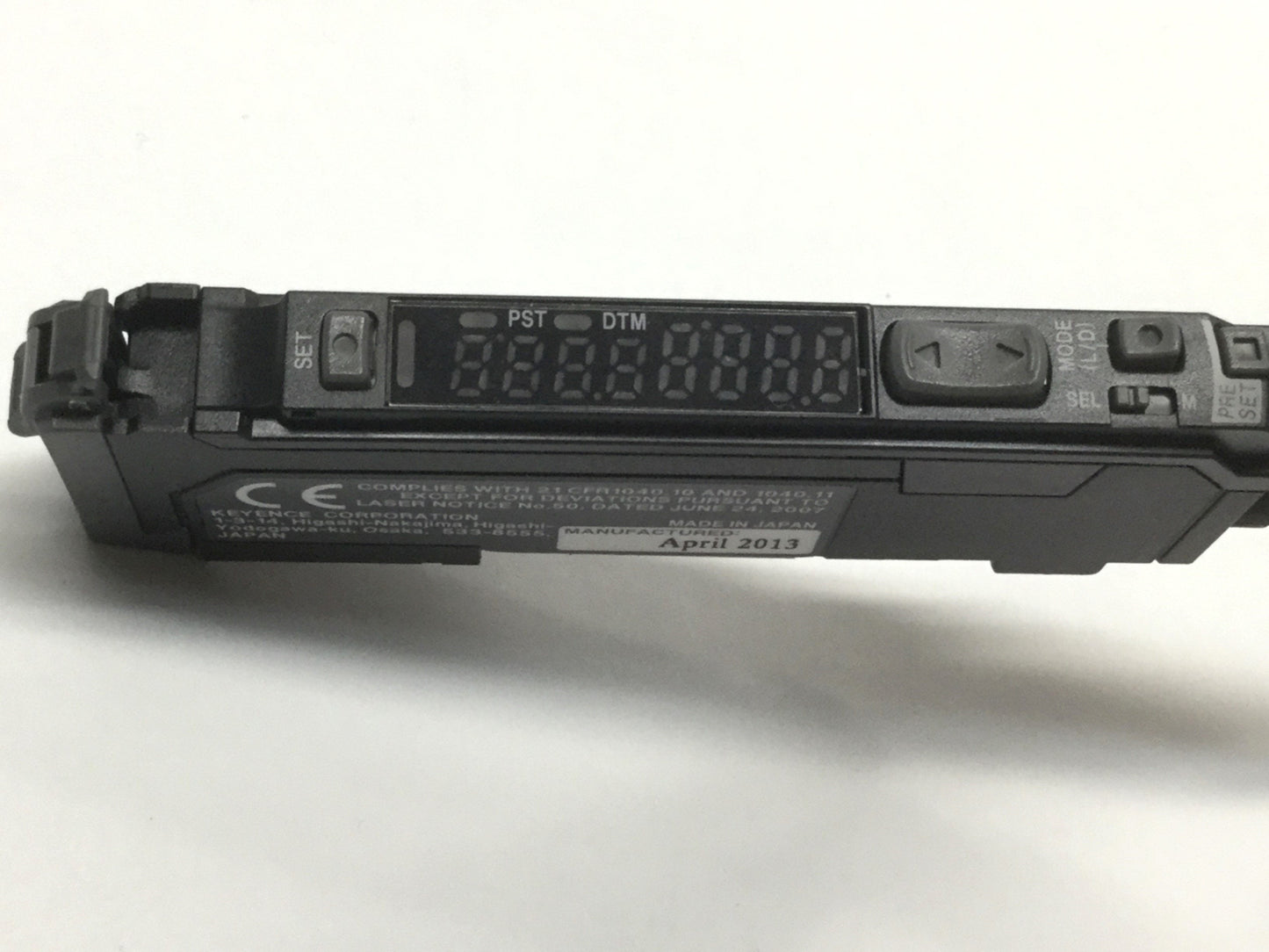 Used Keyence LV-N11CP Laser Sensor Main Amplifier, 10-30VDC, PNP Output, M8 Connector