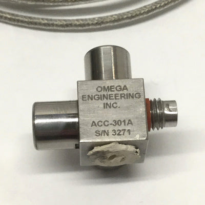 Used Omega ACC-301A Triaxial Accelerometer 3-Axis X-Y-Z Vibration Sensor 10mV/g 10kHz