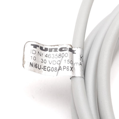 Used Turck Ni6U-EG08-AP6X Inductive Proximity Sensor, 6mm, 10-30VDC 150mA, PNP N/O 2m