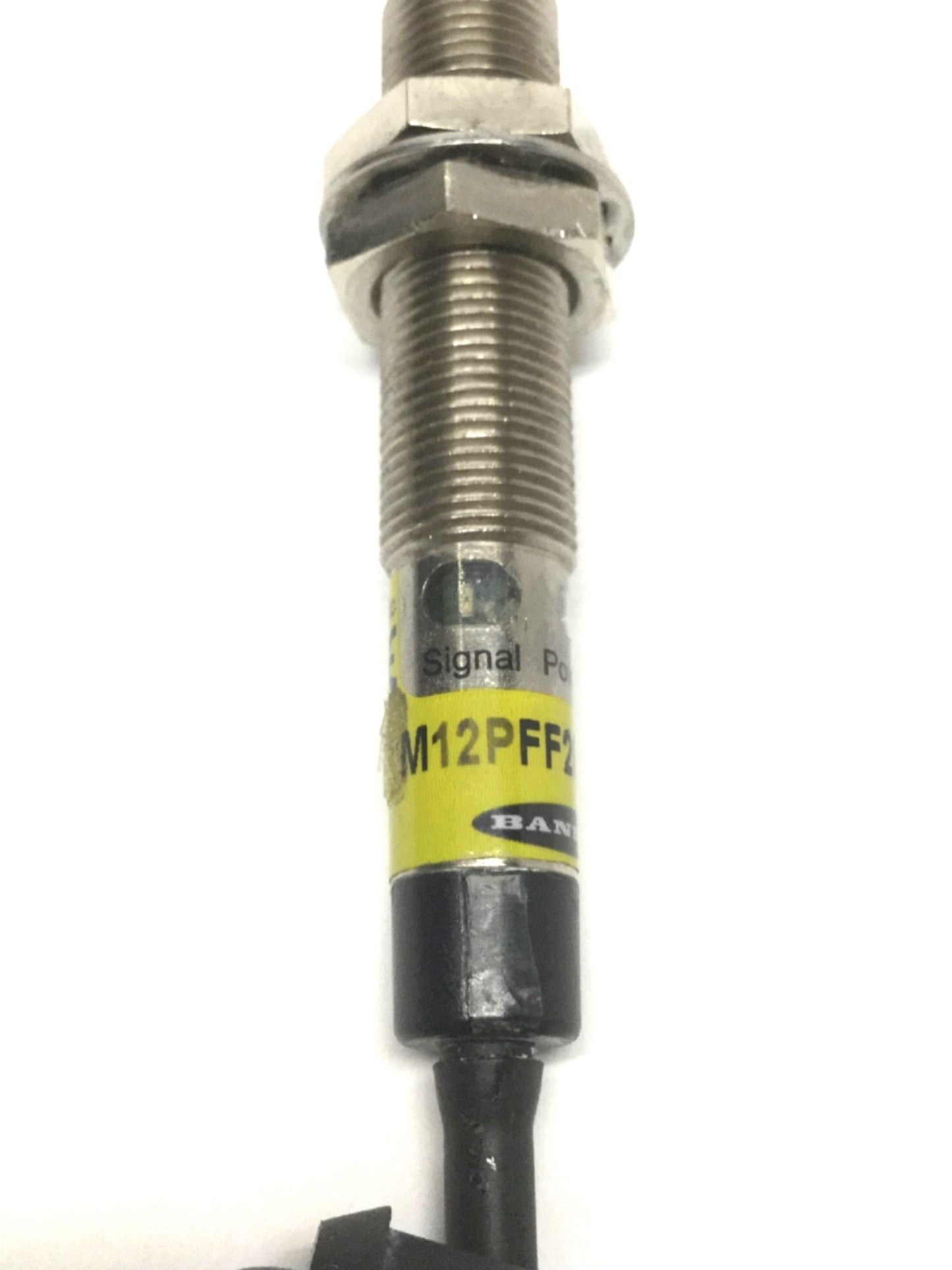 Used Banner M12PFF25Q5 Fixed-Field Photoelectric Proximity Sensor PNP, 25mm, 10-30VDC