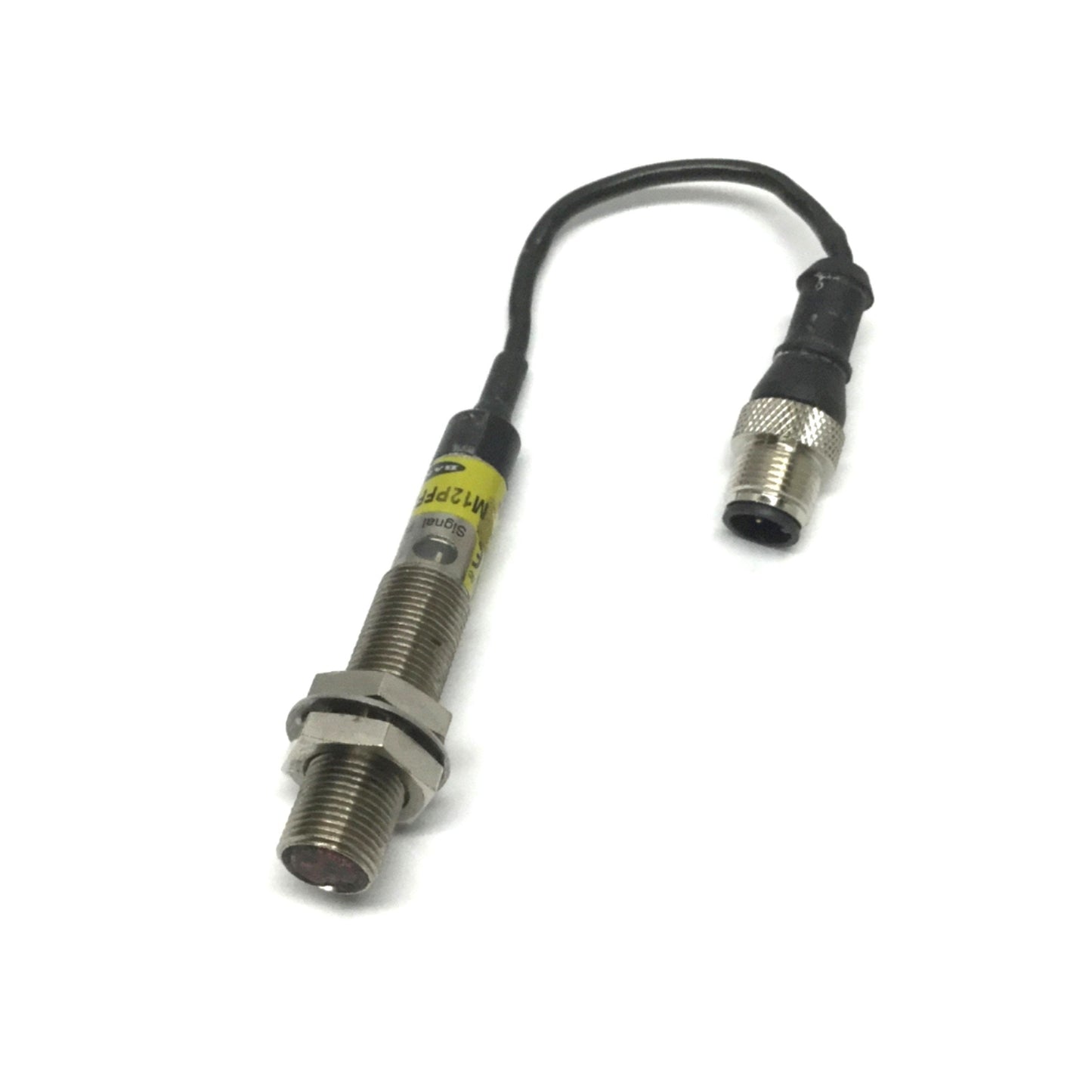 Used Banner M12PFF25Q5 Fixed-Field Photoelectric Proximity Sensor PNP, 25mm, 10-30VDC