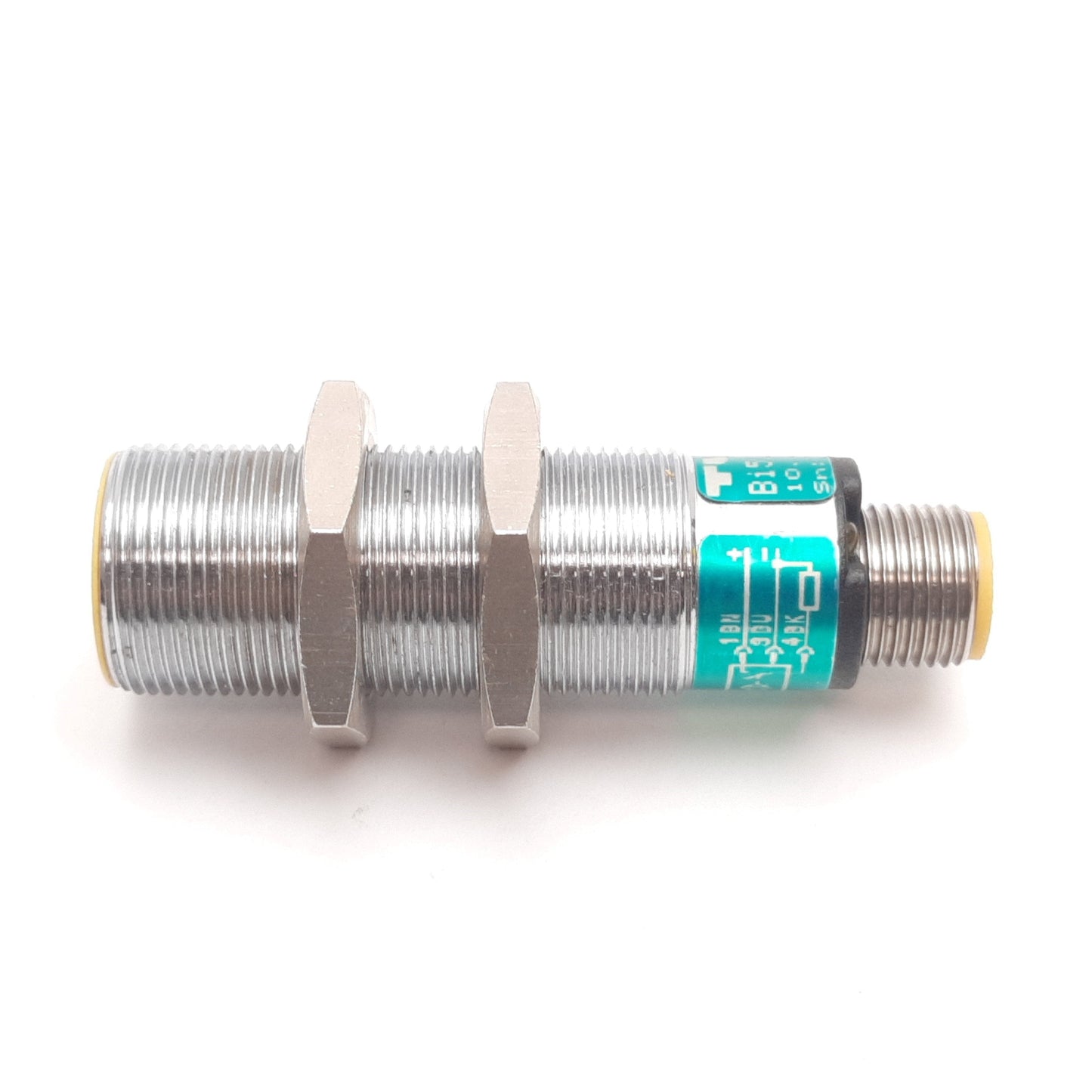 Used Turck Bi5U-M18-AP4X-H1141 Inductive Proximity Sensor, 5mm, 10-65VDC 200mA, PNP