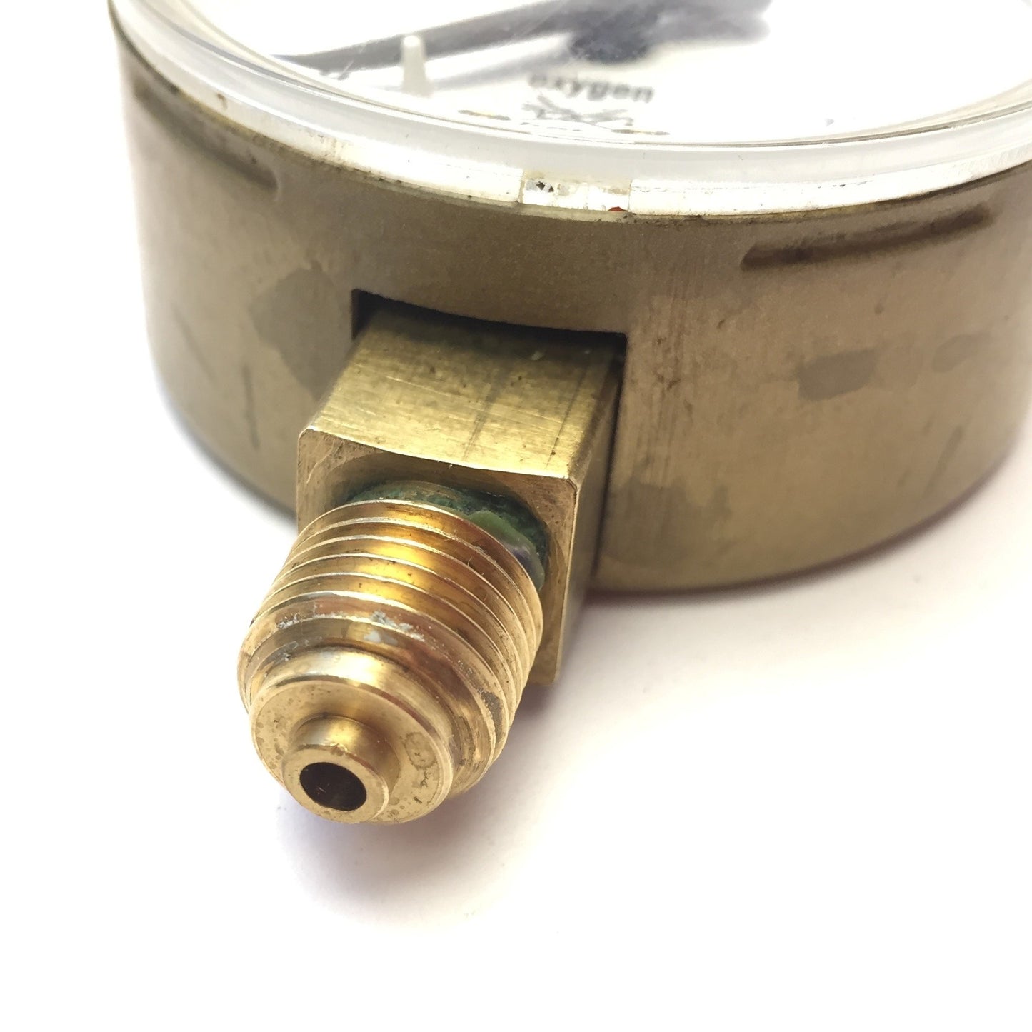 Used Tecsis EN562 Oxygen Pressure Gauge 0-16 bar, 2" Diameter Face, G1/4" Thread