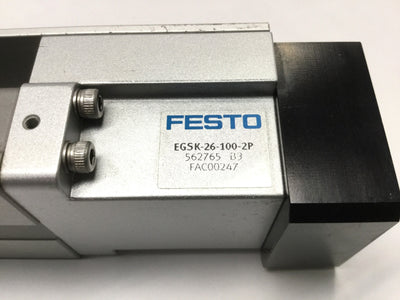 Used Festo EGSK-26-100-2P Electric Slide Ball Screw Linear Actuator, 100mm Stroke