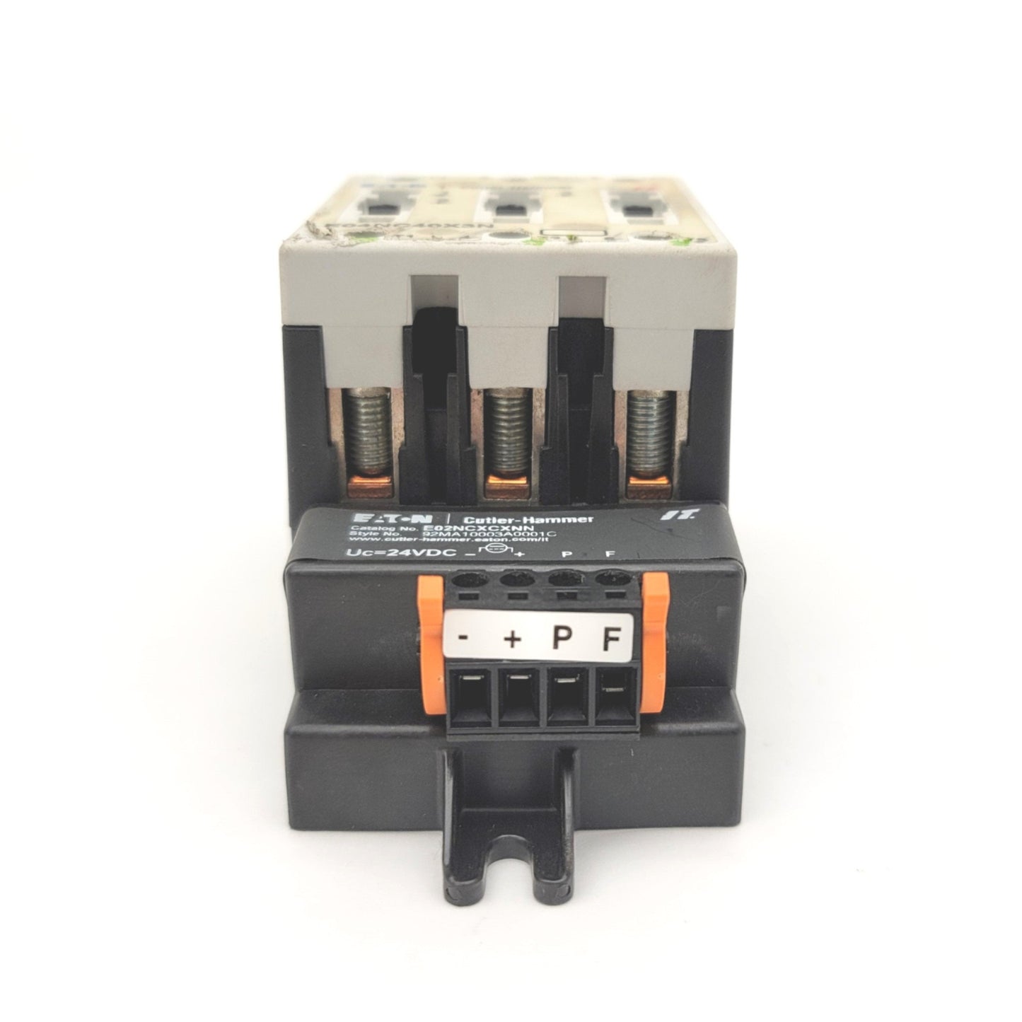 Used Eaton Cutler Hammer E04NC40X3N Motor Control Contact Block 3-Pole 40A 24VDC Coil