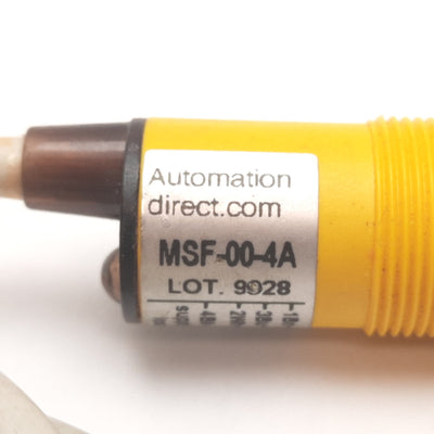Used Automation Direct MSF-00-4A Fiber Optic Sensor, PNP/NPN, 10-30VDC 100mA, N/O N/C