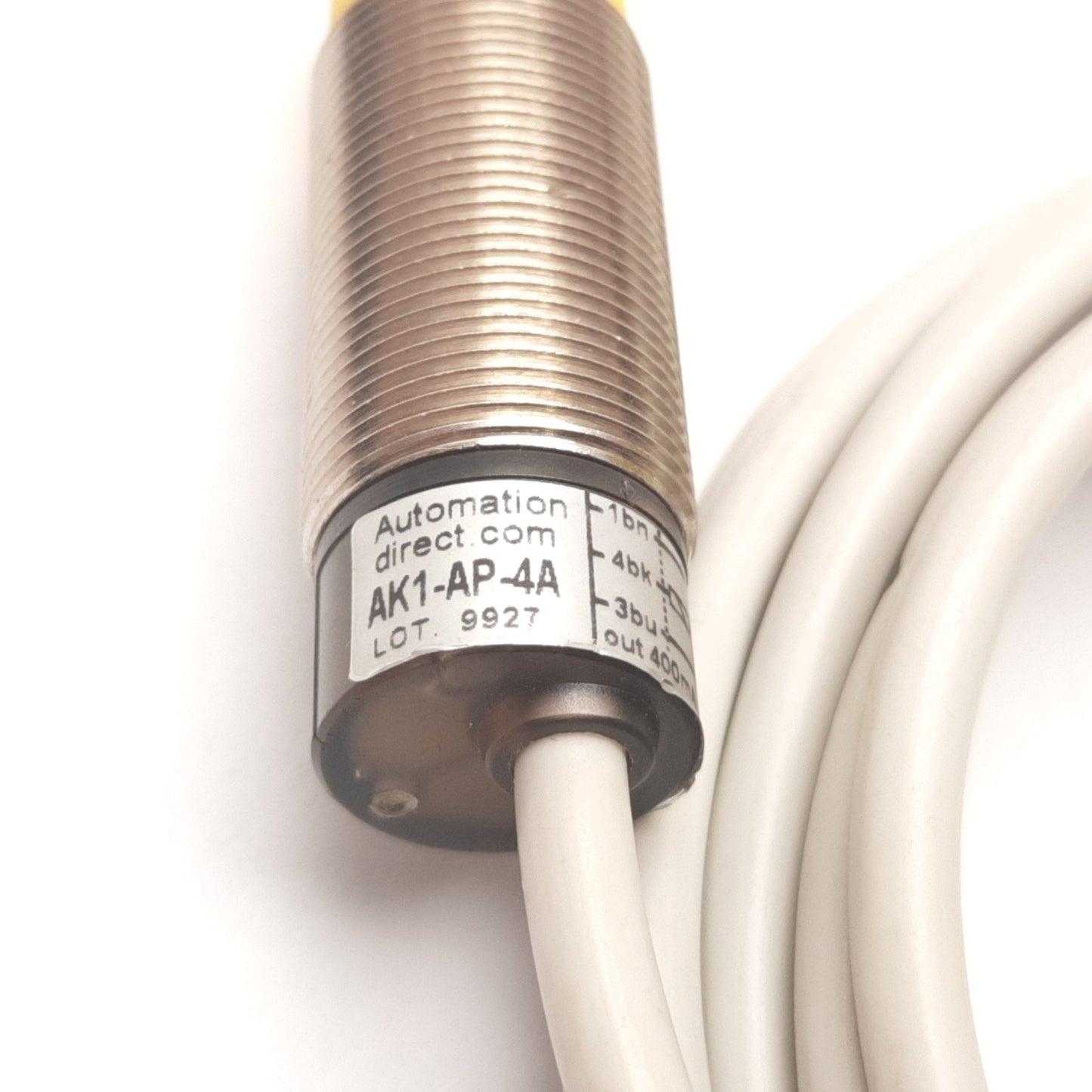 Used Automation Direct AK1-AP-4A Inductive Proximity Sensor, 12mm, 10-30VDC, PNP N/O