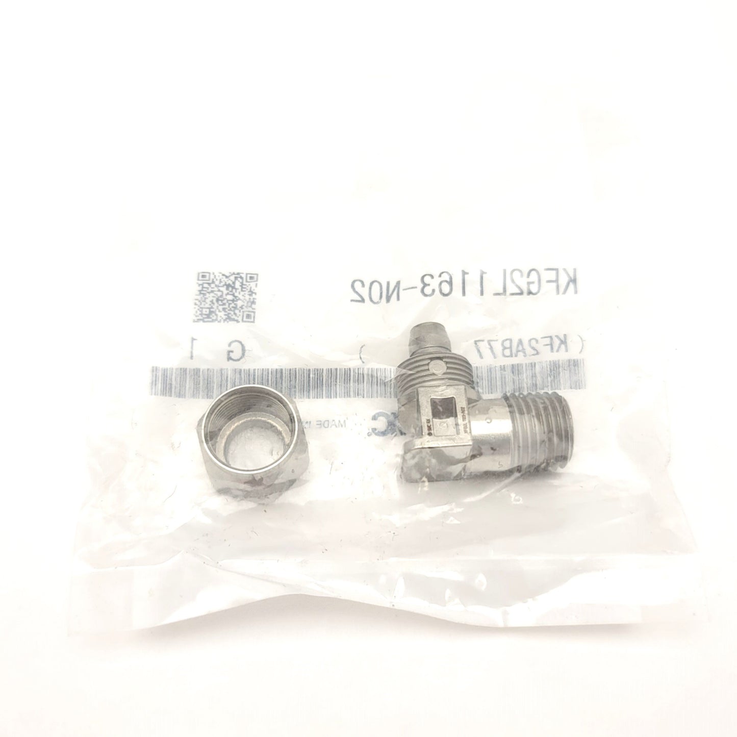New SMC KFG2L1163-N02 Stainless Steel Male Elbow Insert Fitting 3/8OD 1/4ID 1/4"NPT