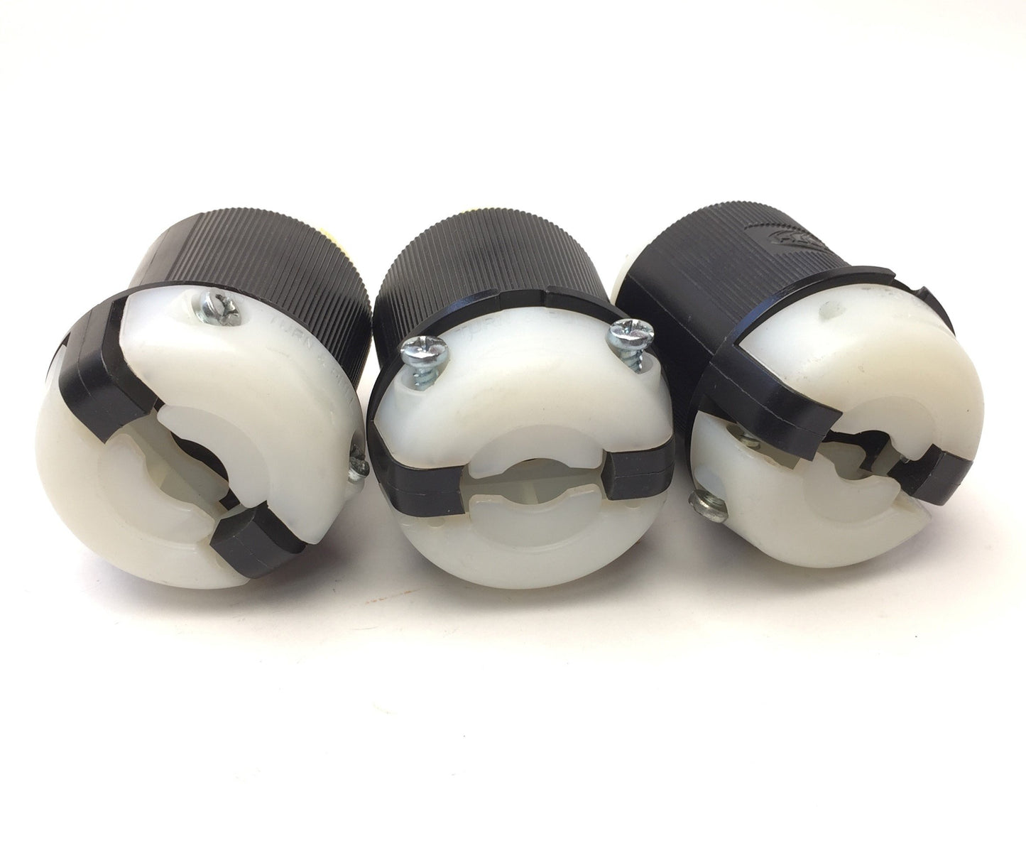 Used Lot of 3 Hubbell HBL2311 Twist-Lock Male Plugs 2-Pole 3W 20A 125V NEMA L5-20P UL