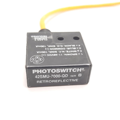 Used Allen Bradley 42SMU-7000-QD Photoswitch Photoelectric Sensor 12' 11-28VDC 4-Wire