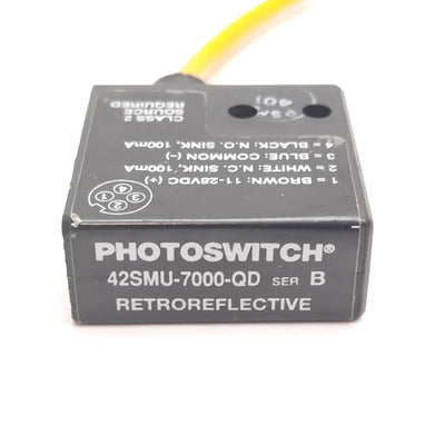 Used Allen Bradley 42SMU-7000-QD Photoswitch Photoelectric Sensor 12' 11-28VDC 4-Pin