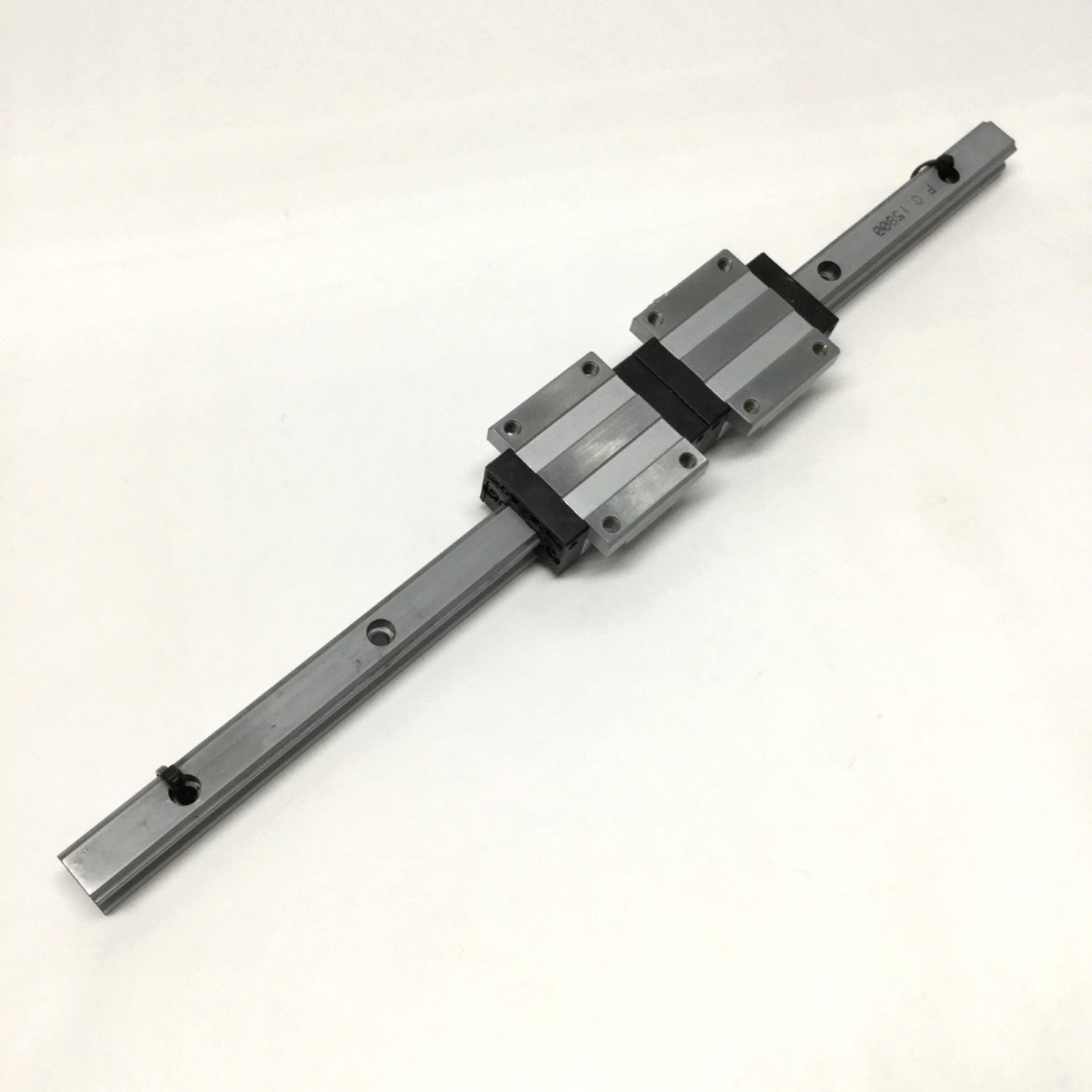 Used PMI MSA15E Ball Bearing Carriage Block Slides (x2) on 360mm Linear Guide Rail
