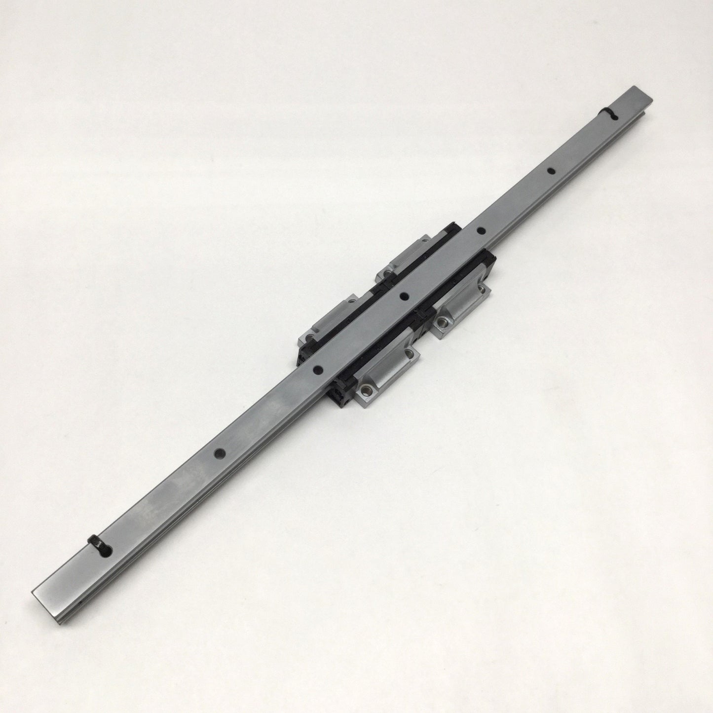 Used PMI MSA15E Ball Bearing Carriage Block Slides (x2) on 420mm Linear Guide Rail