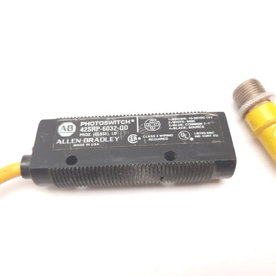 Used Allen Bradley 42SRP-6032-QD Photoswitch Photoelectric Sensor, 3", 10-30VDC