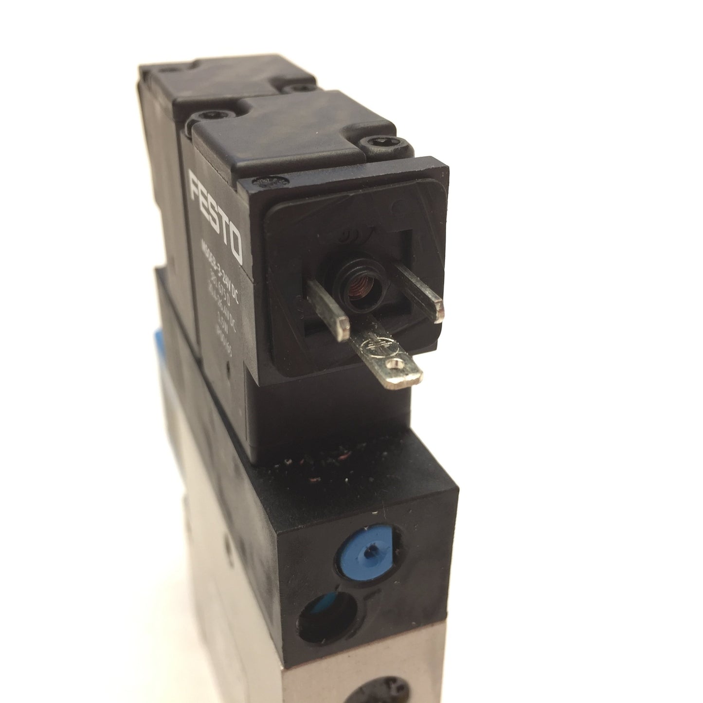 Used Festo VADMI-95 High Vacuum Generator, 0.95mm Laval Nozzle, 85% Max Vac, 24VDC