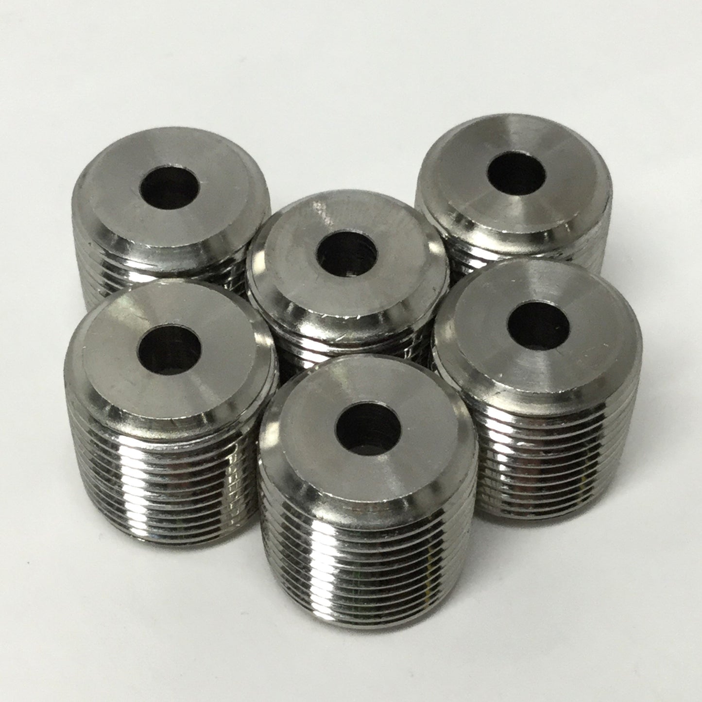 Used Lot of 6 Misumi LVWS20-20 Leveling Screws, 304 SS, M20 x1.5 Thread, 20mm Long