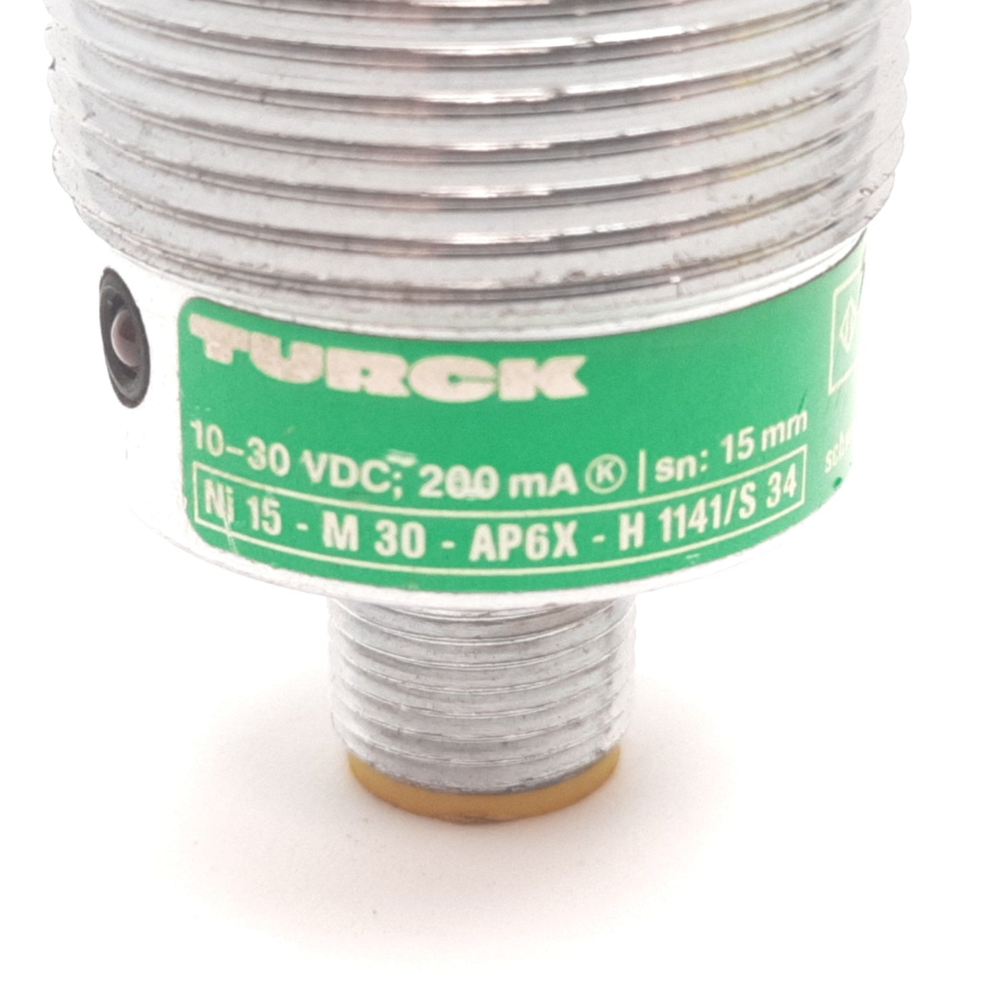 Used Turck Ni15-M30-AP6X-H1141/S34 Inductive Proximity Sensor, 15mm, 10-30VDC, PNP