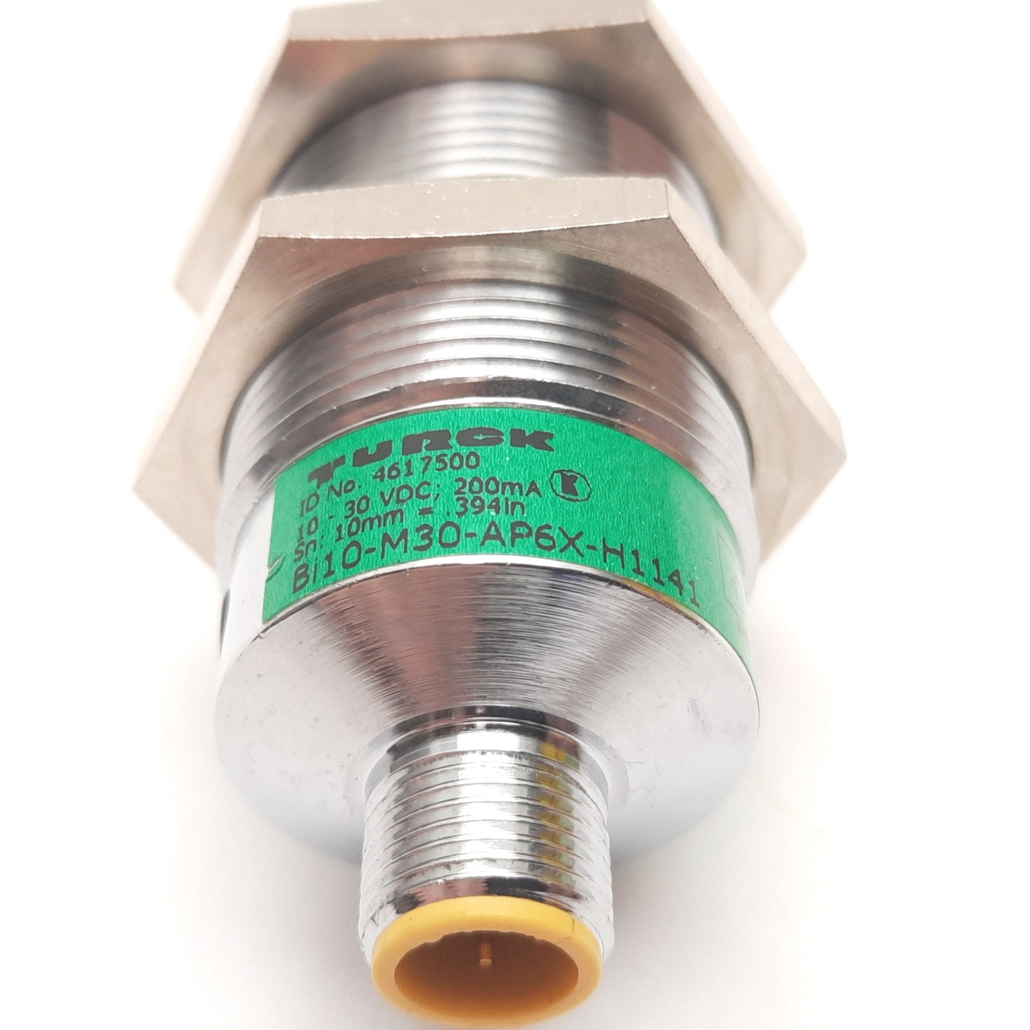 Used Turck Bi10-M30-AP6X-H1141 Inductive Proximity Sensor, 10mm, PNP, 10-30VDC