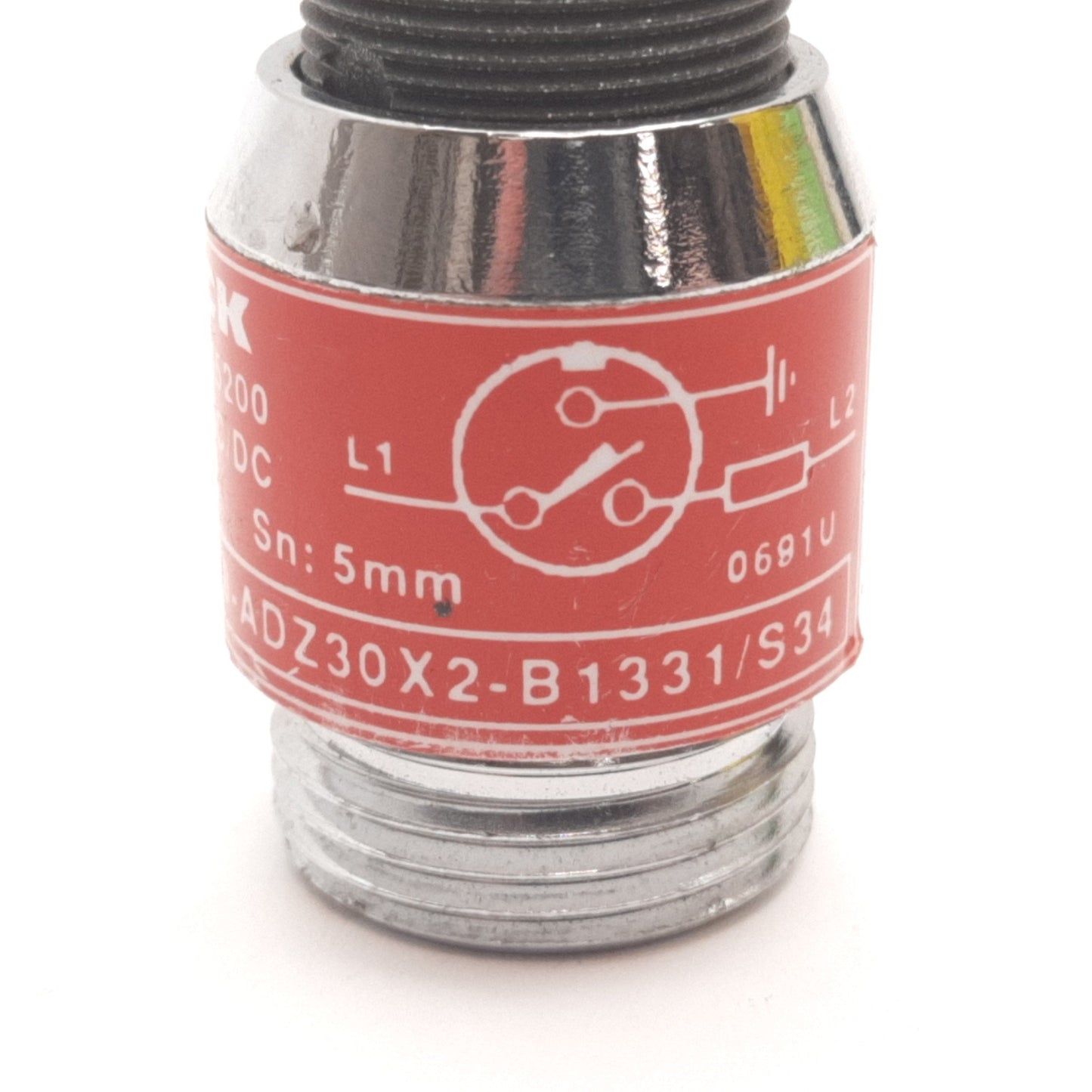 Used Turck Bi5-GT18-ADZ30X2-B1331/S34 Inductive Proximity Sensor, 5mm, 20-250VAC/DC
