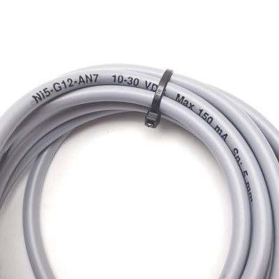 Used Turck Ni5-G12-AN7 Inductive Proximity Sensor, 5mm, 10-30VDC, M12, 2m 3-Wire