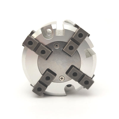 Used SMC MHS4-32D 4-Finger Pneumatic Gripper 32mm Bore, 8mm Stroke, 55N @ 0.5MPa