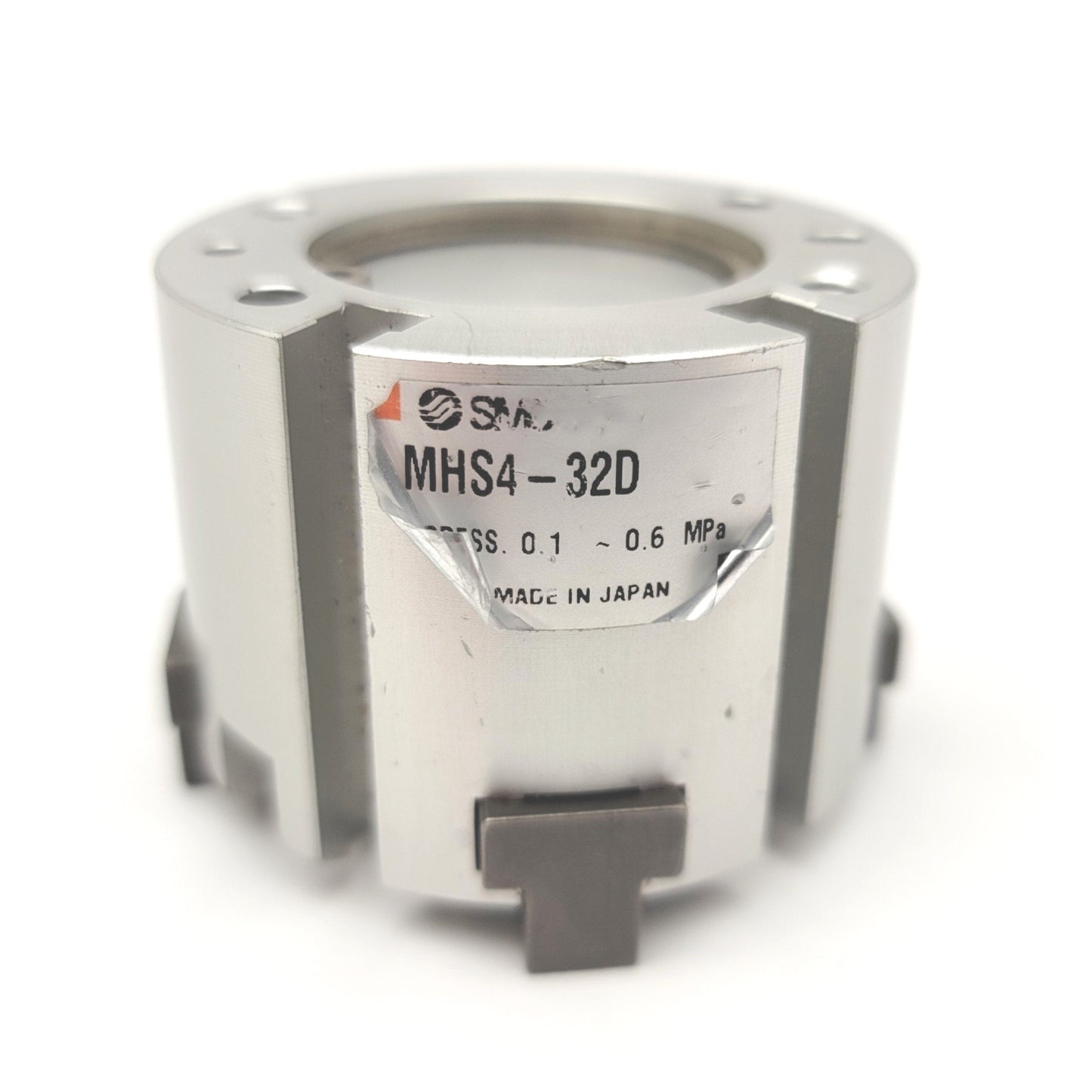 Used SMC MHS4-32D 4-Finger Pneumatic Gripper 32mm Bore, 8mm Stroke, 55N @ 0.5MPa