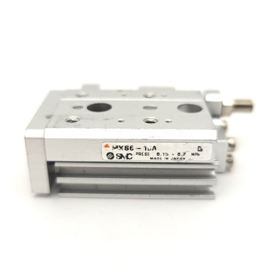 Used SMC MXS6-10A Pneumatic Linear Slide Table Bore: 6mm, Stroke: 12mm, 0.15-0.7MPa