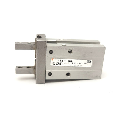 Used SMC MHZ2-10D 2-Jaw Parallel Pneumatic Gripper Bore: 10mm Stroke: 4mm, 0.2-0.7MPa